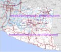 peta sebaran situs candi di Gunung Kidul